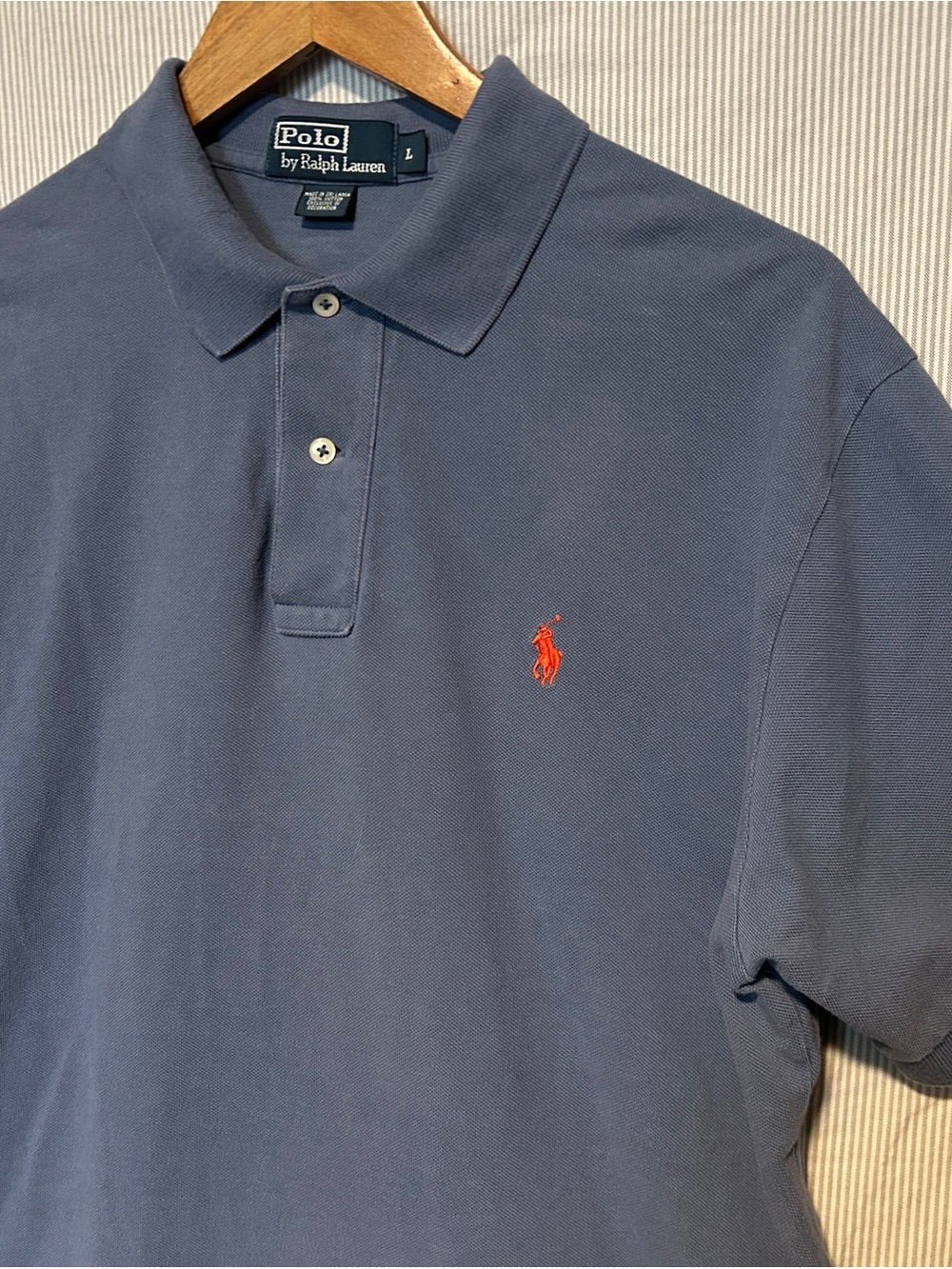 Polo by Ralph Lauren Navy Polo Shirt with Red Pony Embroidery